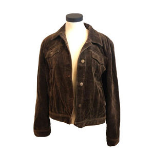 Lauren Jeans Co Ralph Lauren Women's Jacket Corduroy Brown Size L Button Up